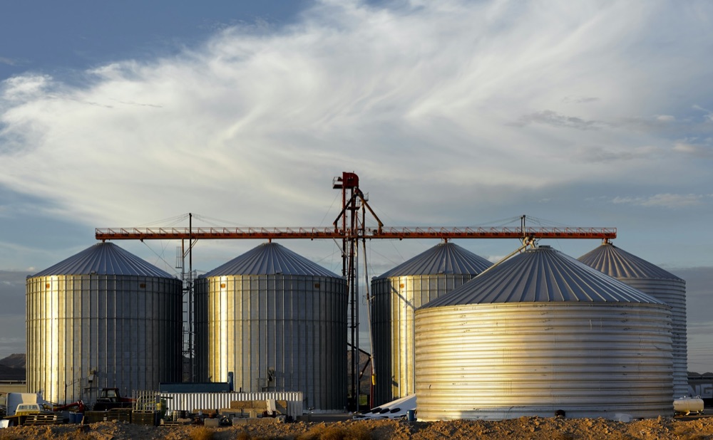 Grain elevator and electrical control systems at a Huron County farm operation