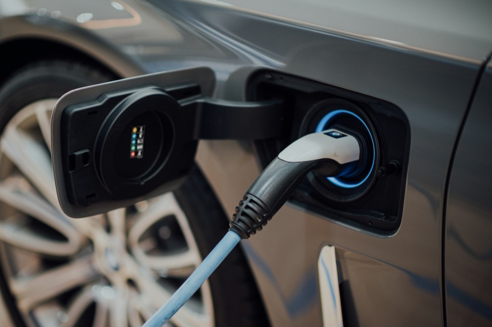 Level 2 EV charger installed on a dedicated circuit at a home garage